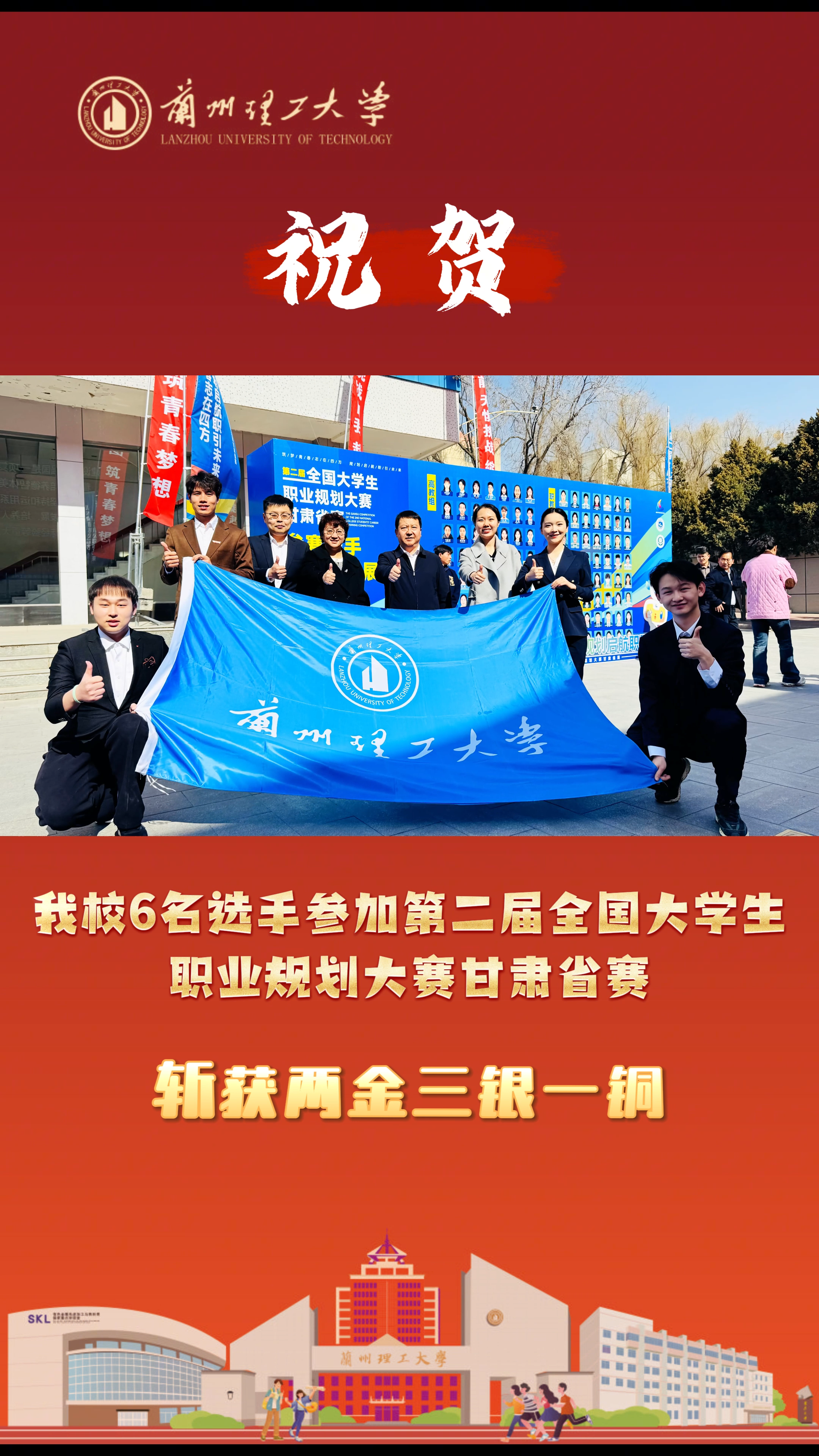 我校学子在第二届全国大学生职业规划大赛甘肃省赛中斩获佳绩